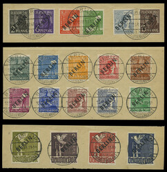 Schwarzaufdruck 1948, sauber gestempelter Kabinettsatz auf 3 ...